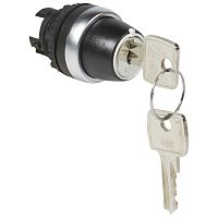 Переключатель с ключом № 455 - Osmoz - для комплектации - без подсветки - IP 66 - 2 положения с фиксацией - 45° | код 023950 |  Legrand